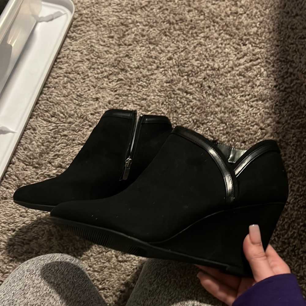 Black ankle boots